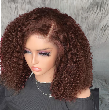 BQUEENS GYGY  Wear go Kinky Curly wig Reddish 6*4 Lace Front Wig