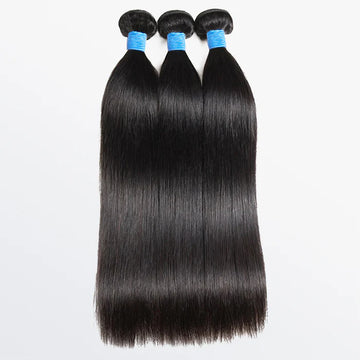 BQUEENS 10-30Inch Straight Virgin Hair #1B Natural Black