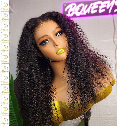 BQUEENS ADJA - Afro Curly Wear Go Preplucked Glueless Lace Closure Wig with HD Lace - BQueens