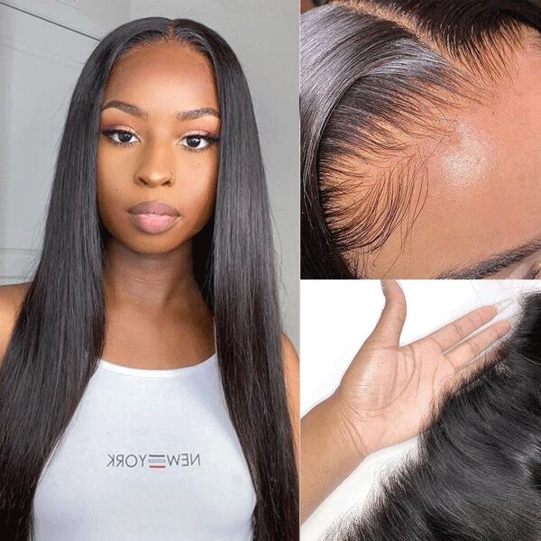 BQUEENS EVA Wear Go | Tiny Knots Pre Bleached Upgraded Straight Glueless HD Lace Wig - BQueens