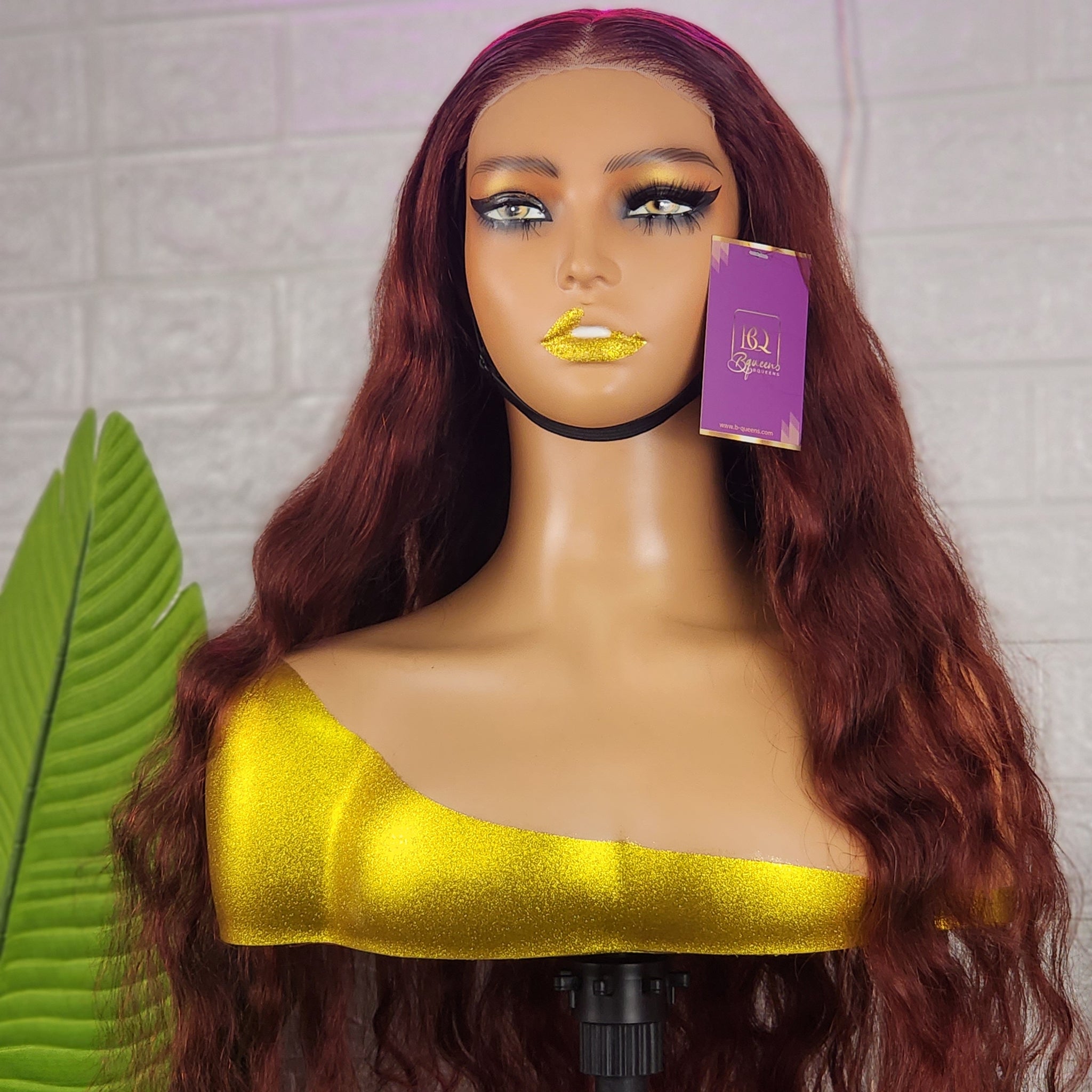 BQUEENS NINI Wear Go Reddish Brown Body Wave Glueless Wig 6*4